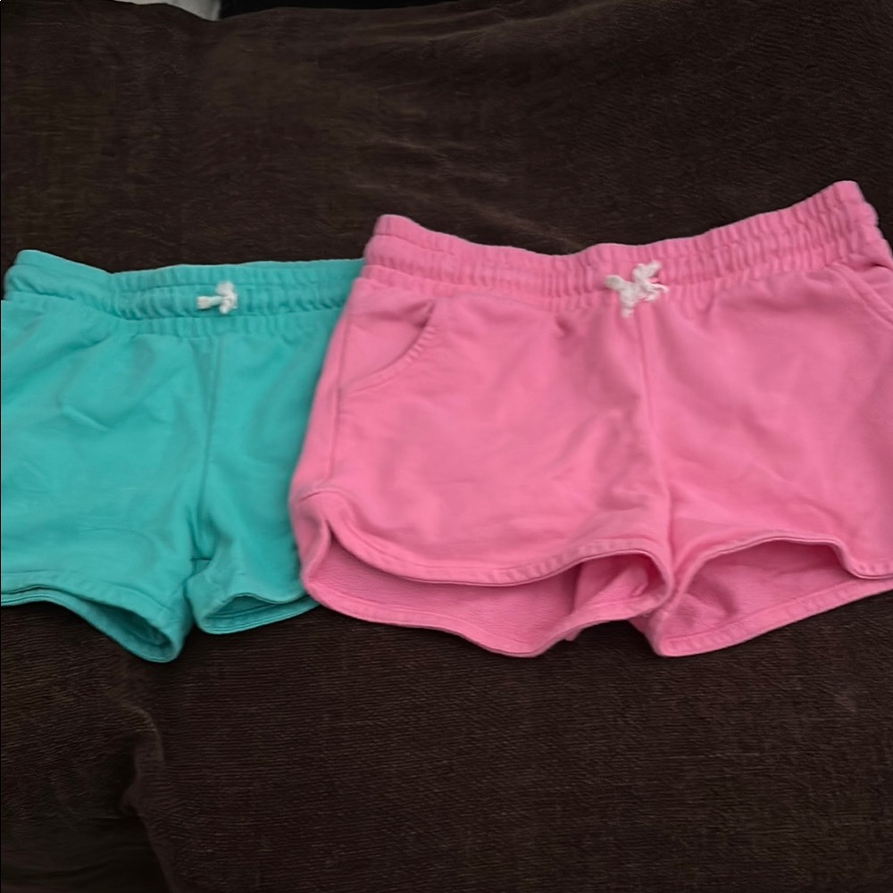 Kids Pink and Green Shorts Set